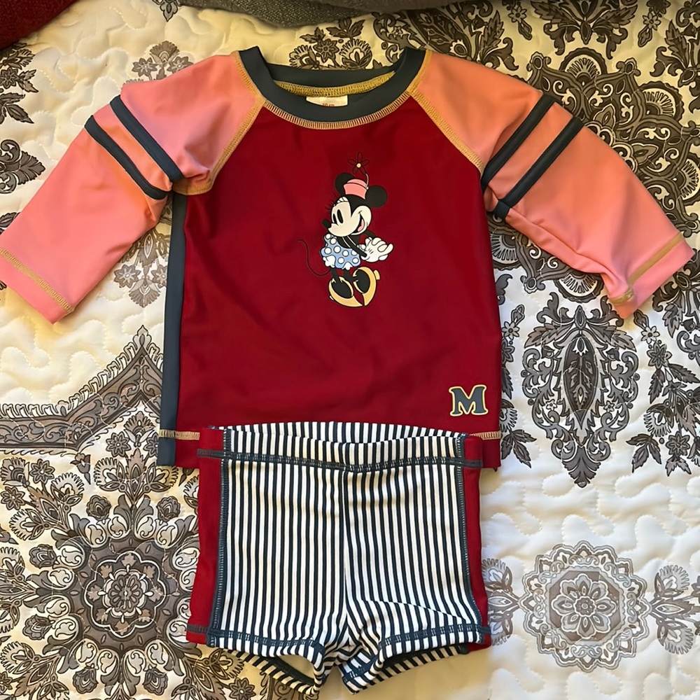 Hanna Andersson Minnie Mouse swim set
